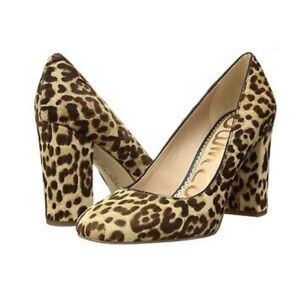 Sam Edelman Stillson animal print calf hair heels pumps round toe size 6…